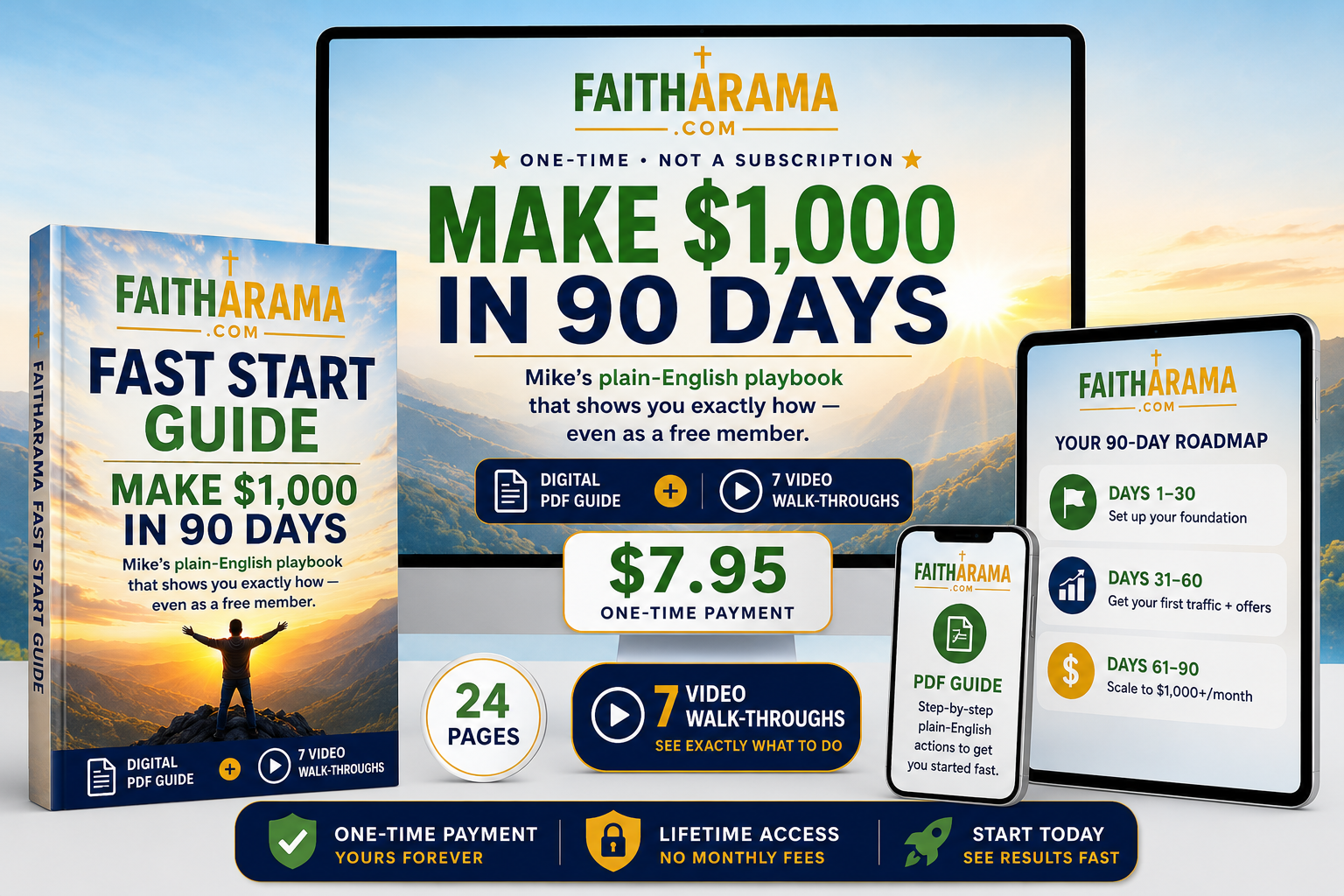 $1,000 in 90 days — Faitharama Fast Start Guide for included